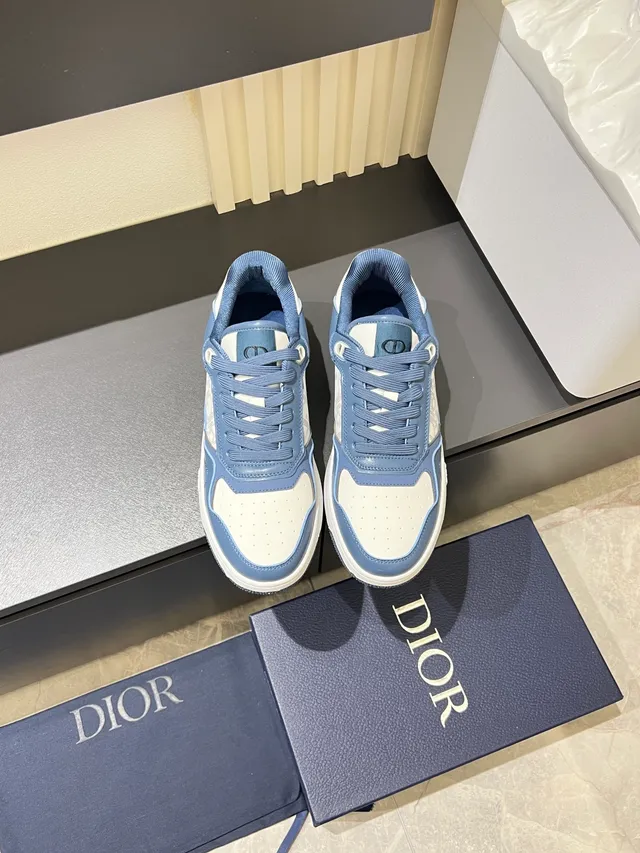 Dior B27 Blue and White Oblique Monogram Lifestyle Sneakers 5