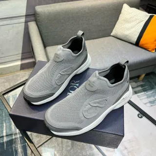Dior B27 Gray Knit Slip-On Lifestyle Sneakers