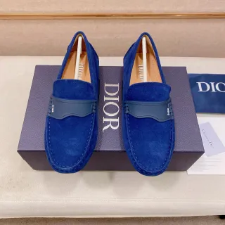 Dior B27 Royal Blue Suede Loafers