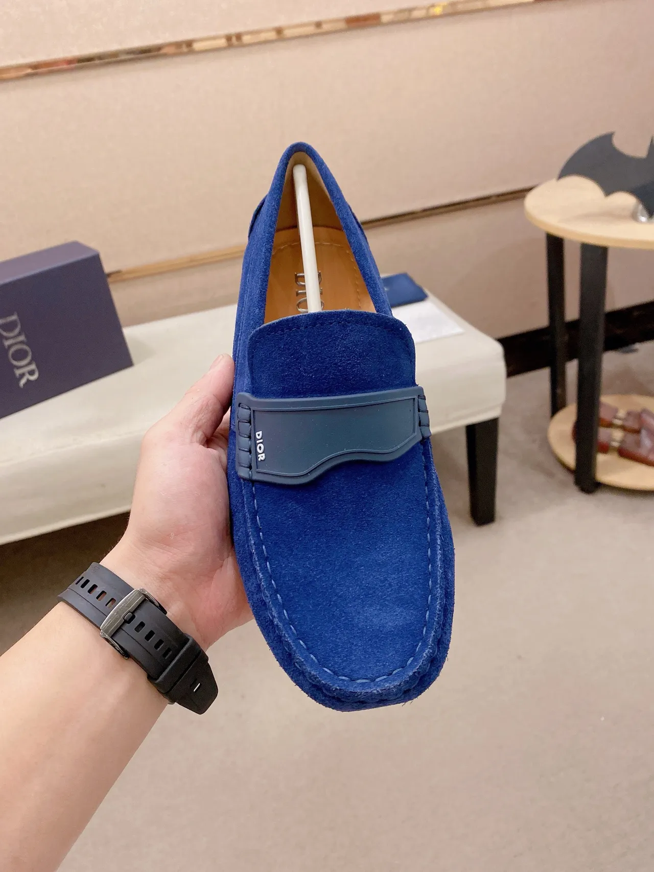 Dior B27 Royal Blue Suede Loafers 3