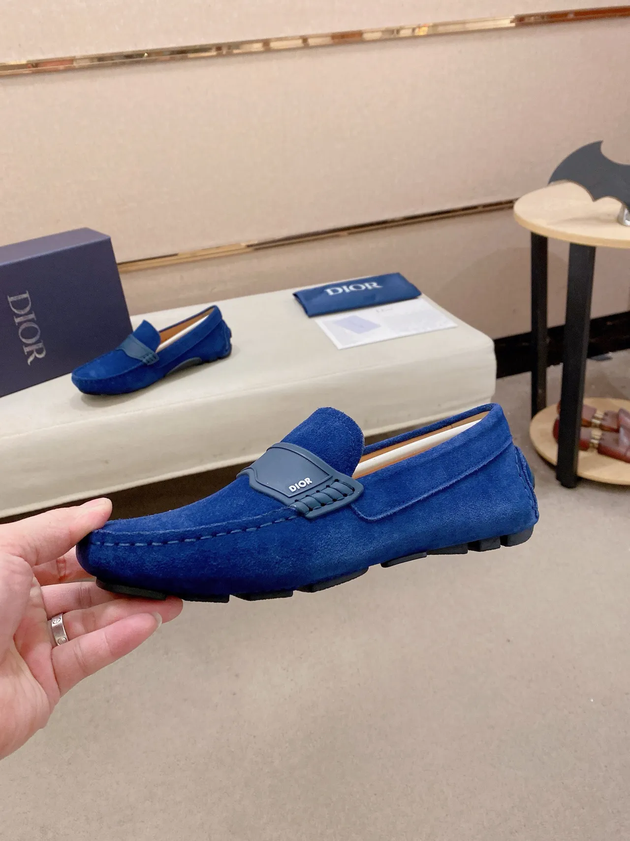 Dior B27 Royal Blue Suede Loafers 4