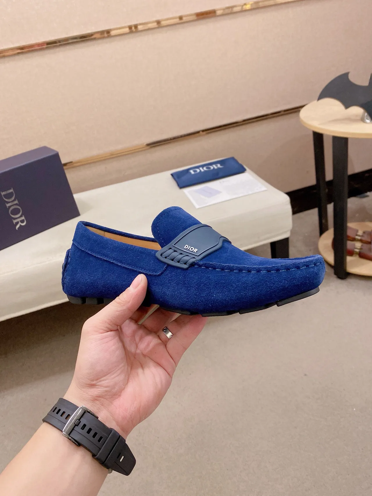 Dior B27 Royal Blue Suede Loafers 5