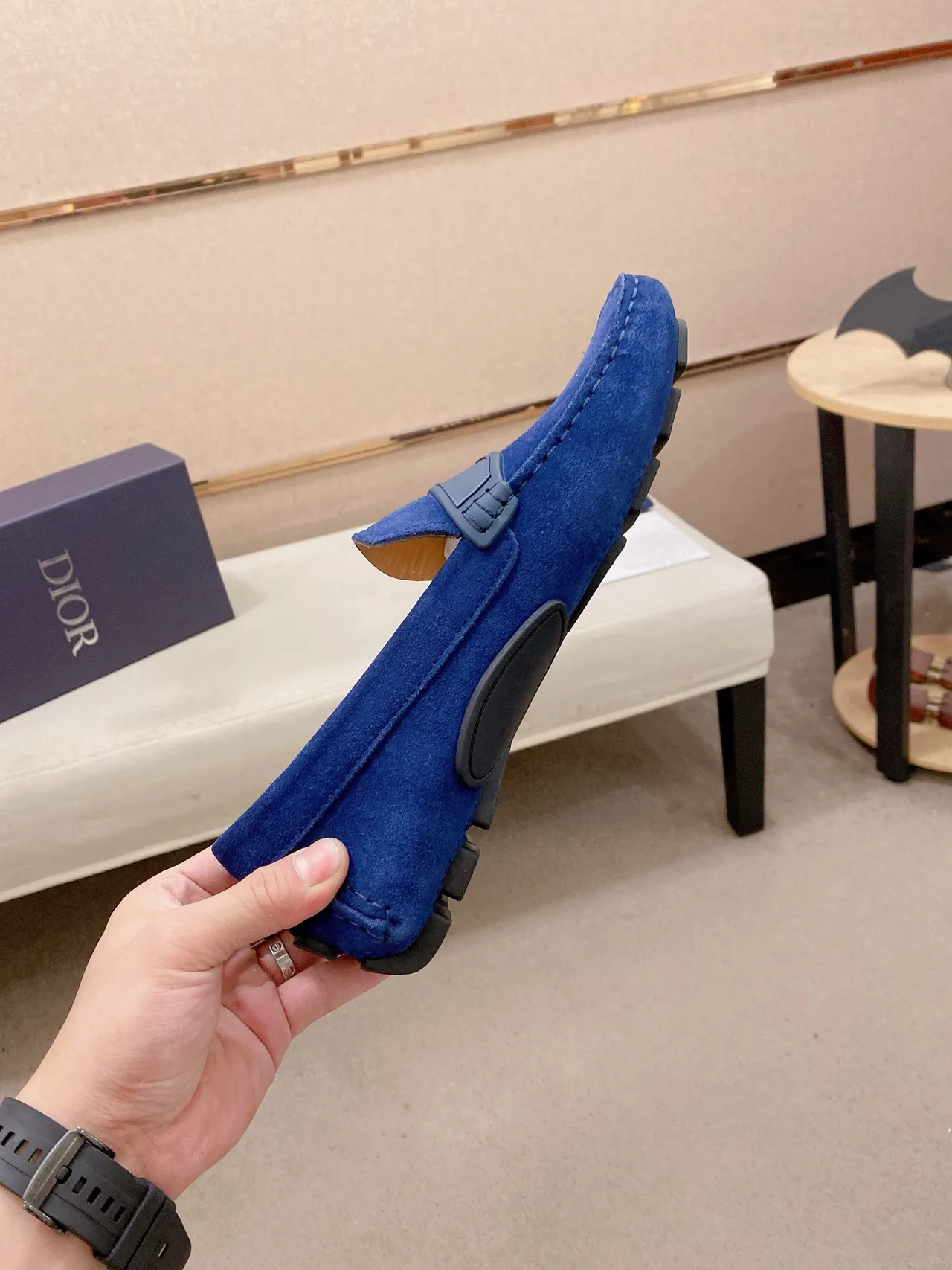 Dior B27 Royal Blue Suede Loafers 6