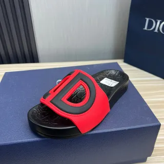 Dior B27 Slide Red and Black Slippers