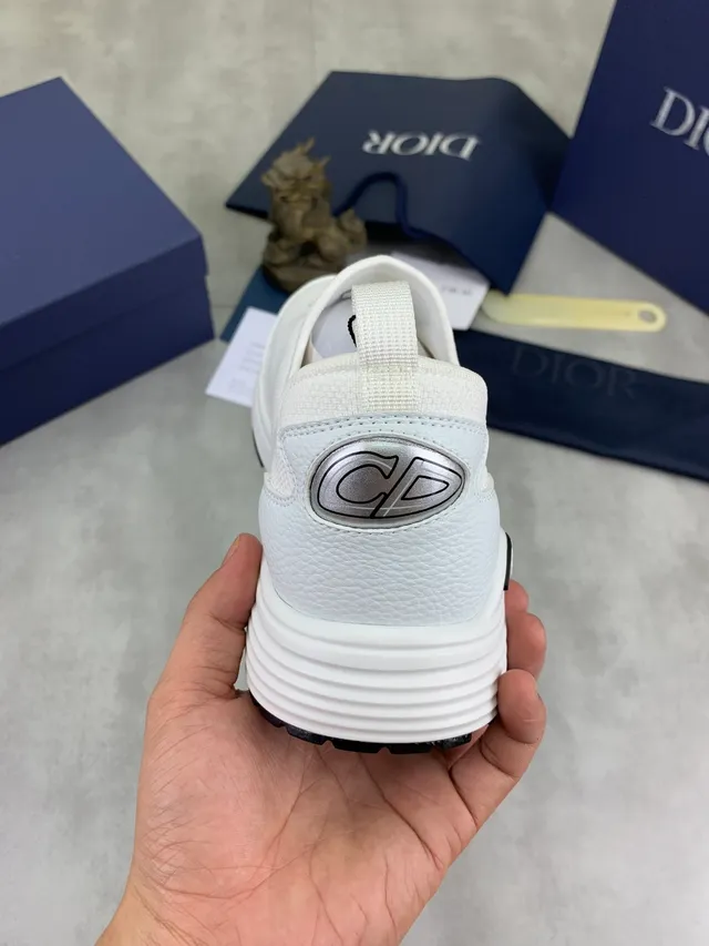 Dior B30 White Multicolor Slip-On Knit Molded Heel Tab Lifestyle Sneakers 3