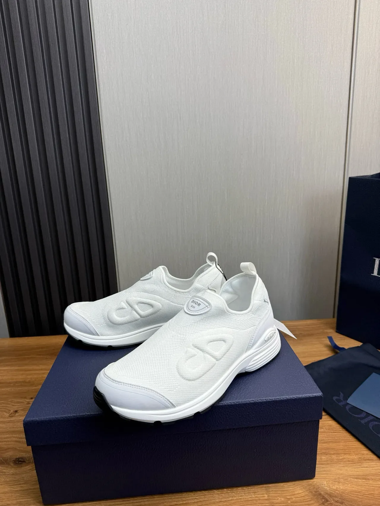 Dior B30 White Slip-On Lifestyle Sneakers 3