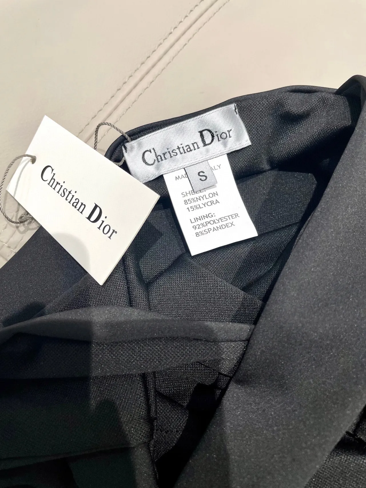Dior Black Asymmetrical Long-Sleeve Cutout Shoulder Activewear 3