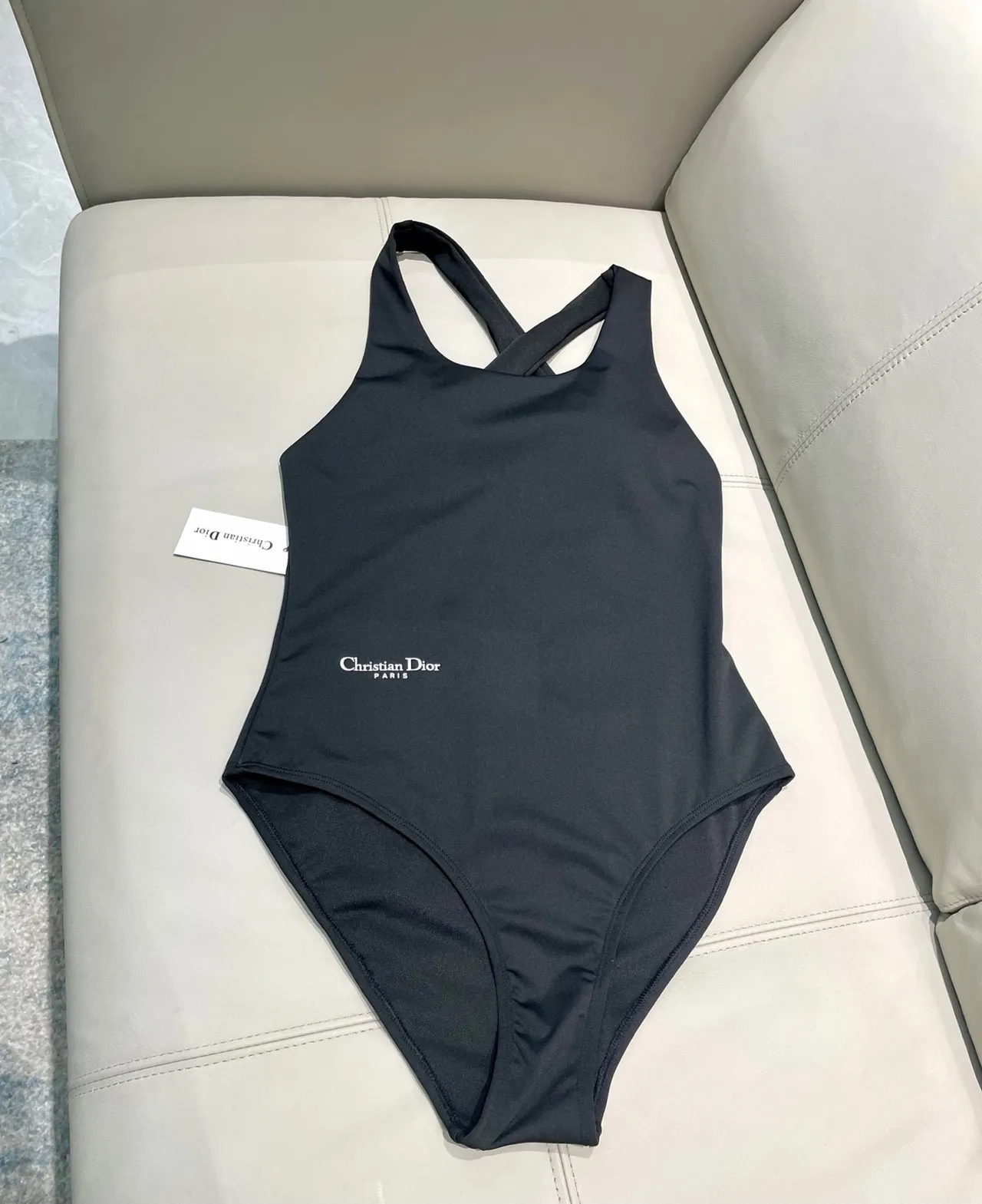 Dior Black Asymmetrical Long-Sleeve Cutout Shoulder Activewear 4