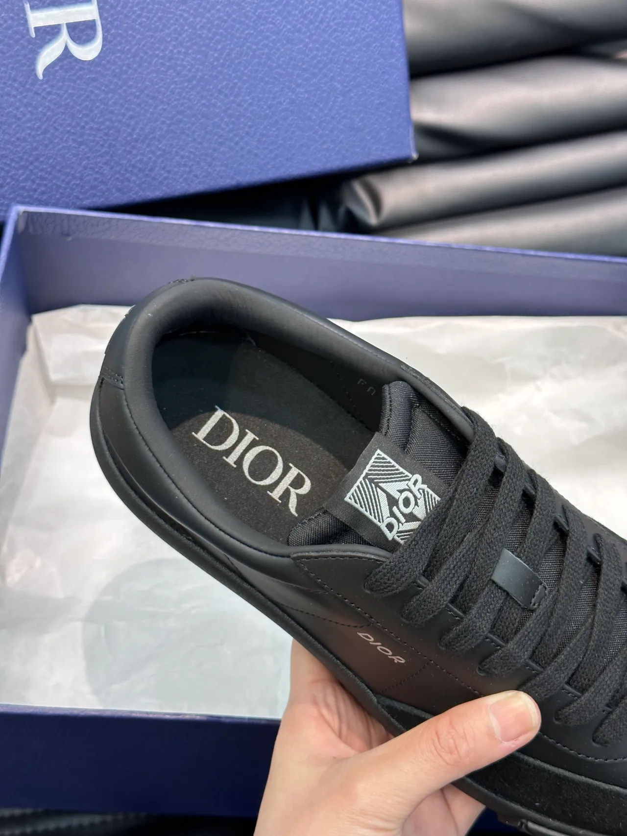 Dior Black Low-Top Mixed-Material Lifestyle Sneakers 3