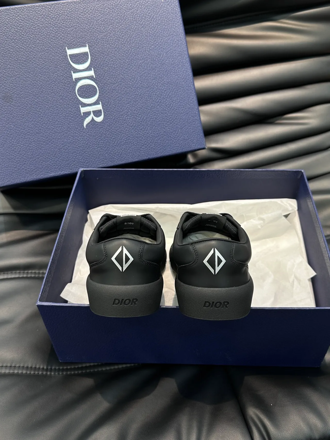 Dior Black Low-Top Mixed-Material Lifestyle Sneakers 4