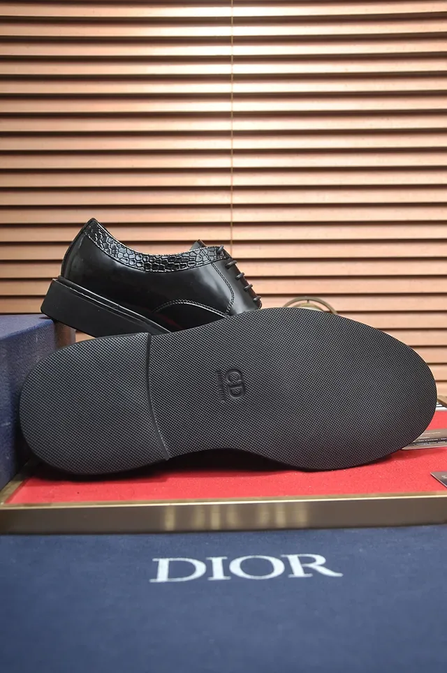 Dior Zapatos Oxford Negro Charol Punta Cap-Toe 3