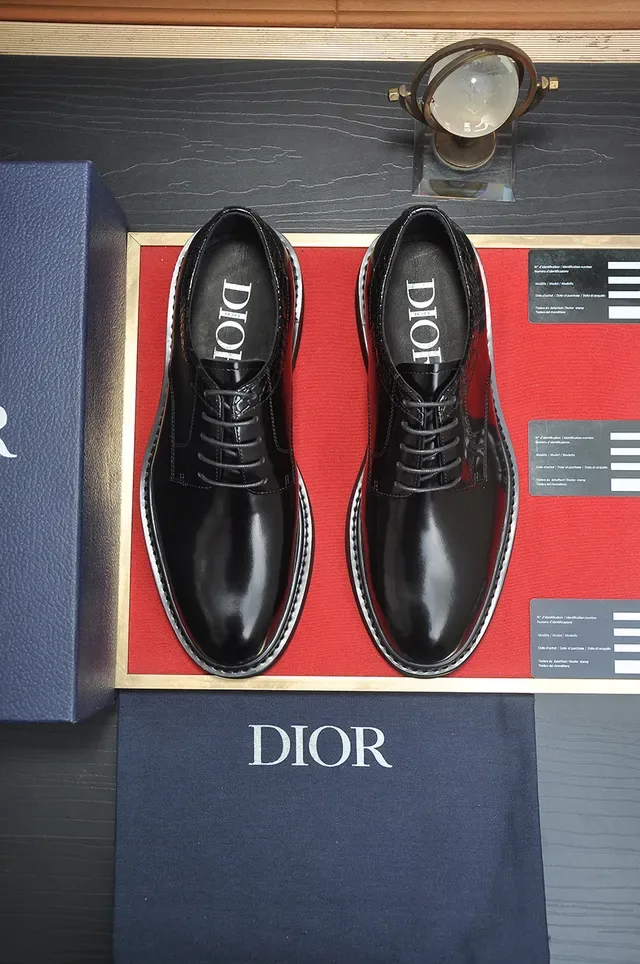 Dior Zapatos Oxford Negro Charol Punta Cap-Toe 5