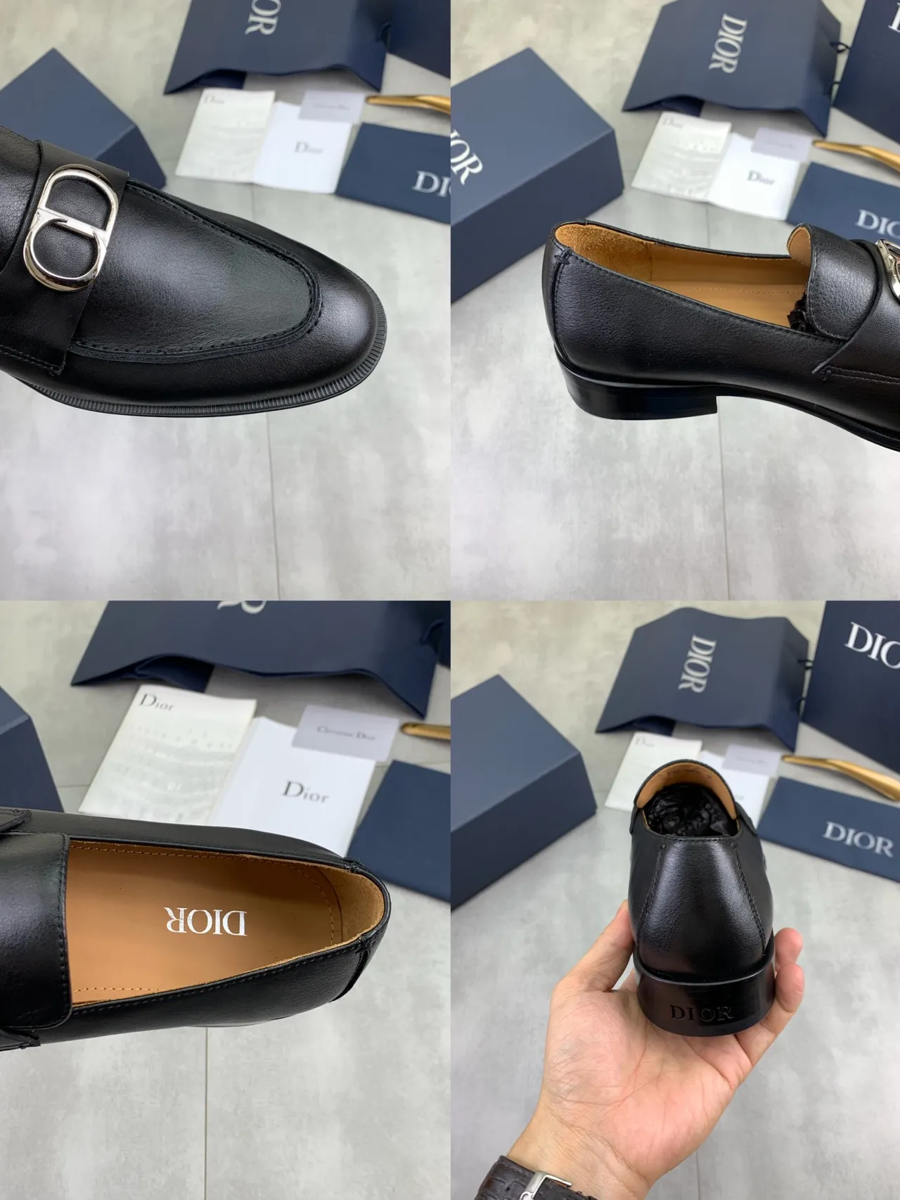 Dior Buckle Loafer Black Leather Men's Loafers 3
