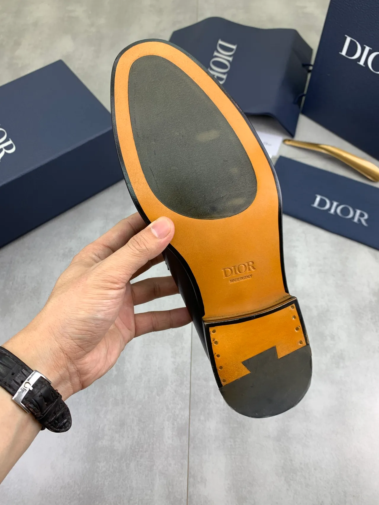 Dior Buckle Loafer Black Leather Men's Loafers 4