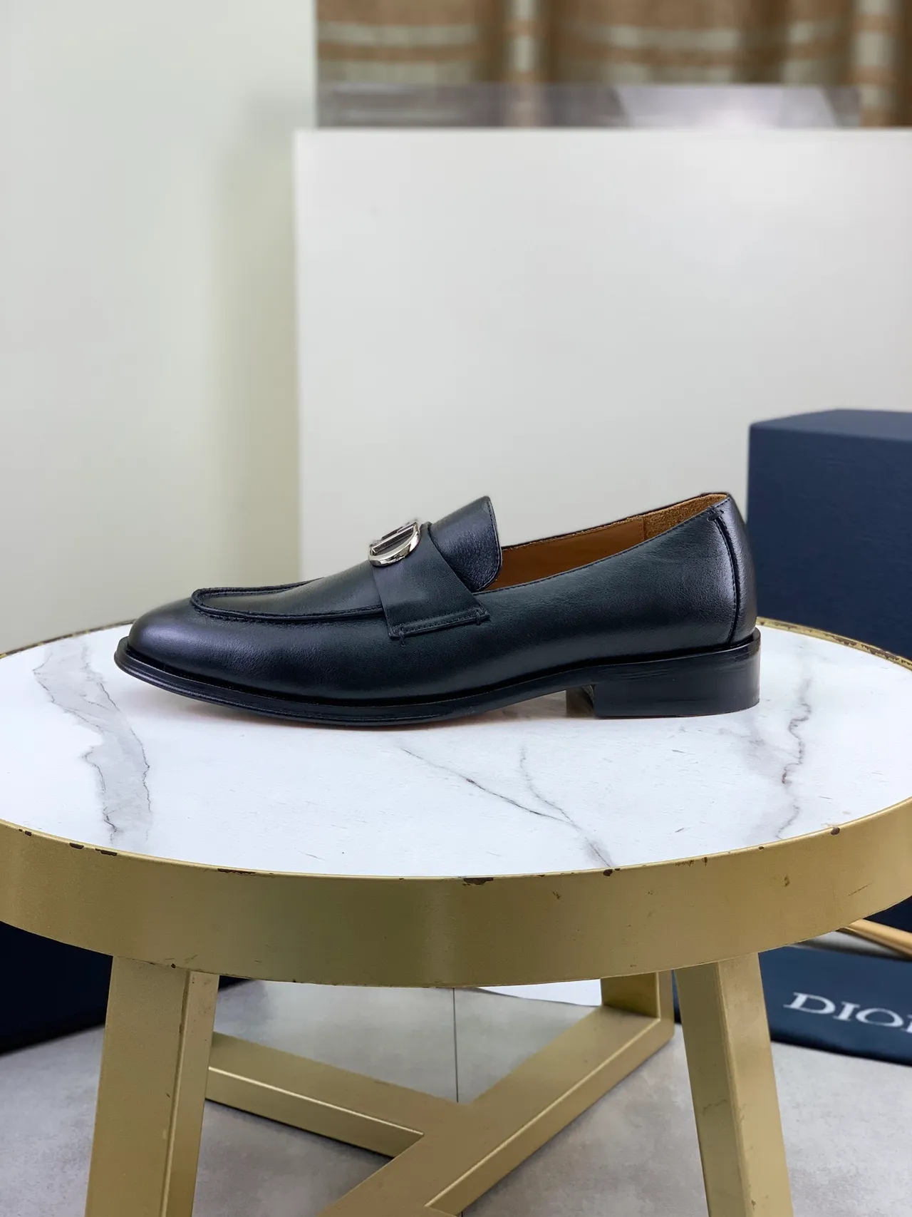 Dior Buckle Loafer Black Leather Men's Loafers 5