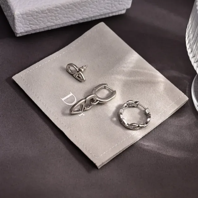 Dior CD Motif Silver Chain Necklace 7
