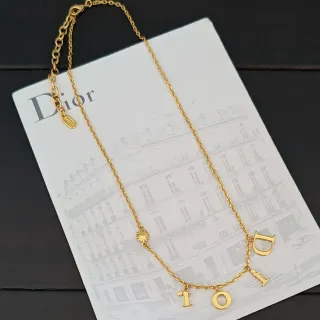 Dior Chaîne Or Charms Lettres de l'Alphabet Collier