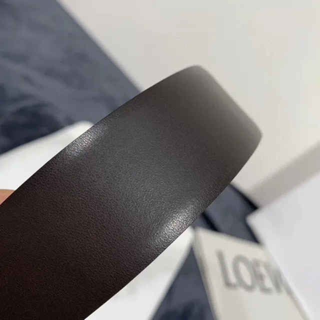 Dior Homme D-Shaped Buckle Black Leather Belt 18