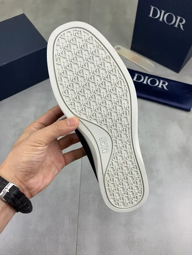 Dior Loafer Navy White Suede Upper Penny Strap Loafer 2