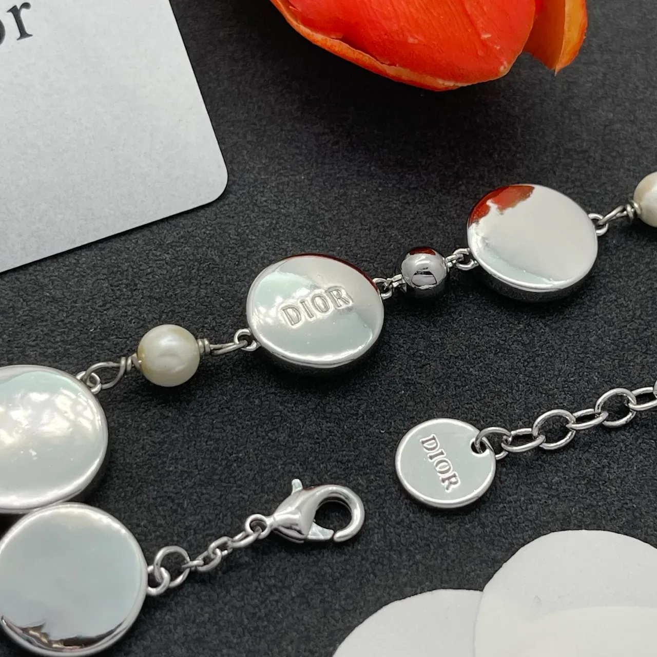 Dior Lucky Charms Multi-Charm Bracelet Argenté Mère-de-Perle et Perle 3