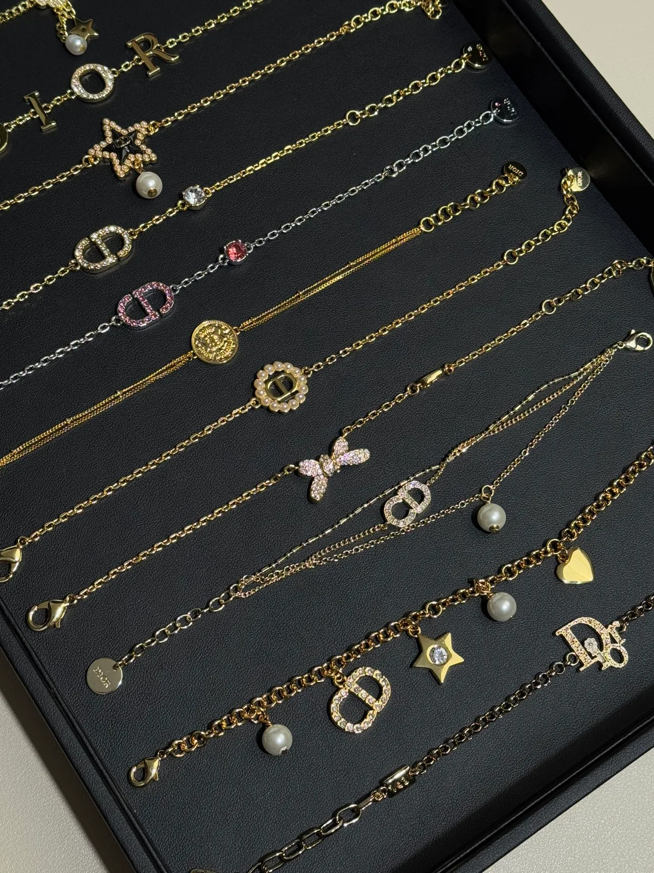Dior My / Rose des Vents Or Multicolore Bracelet Chaîne de Perles 5