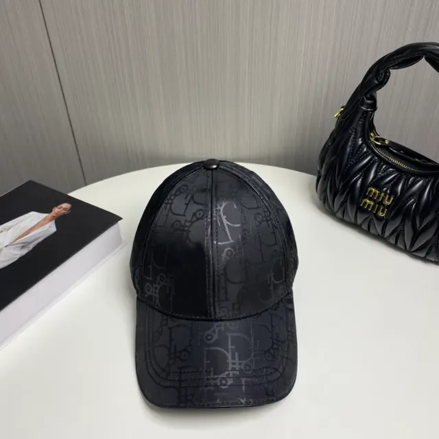 Dior Oblique Monogram Black Baseball Cap 2