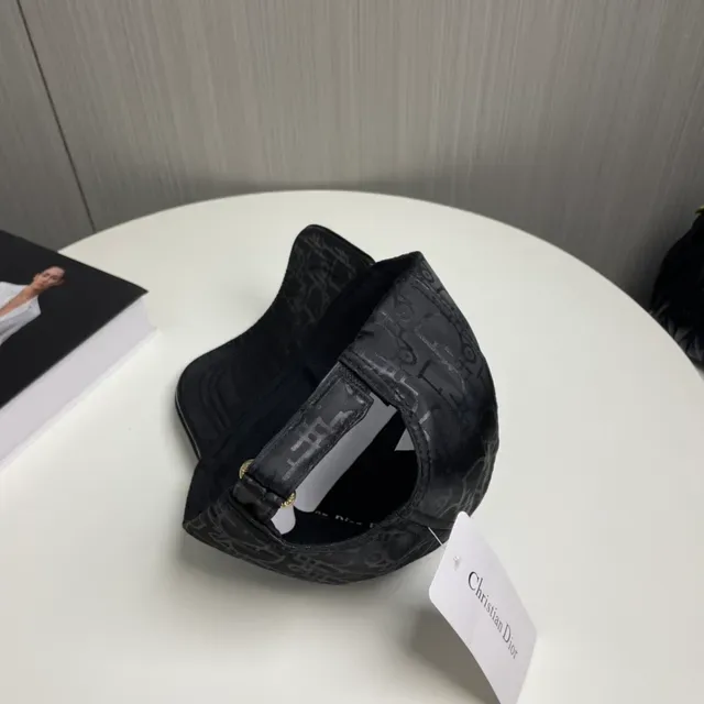 Dior Oblique Monogram Black Baseball Cap 4