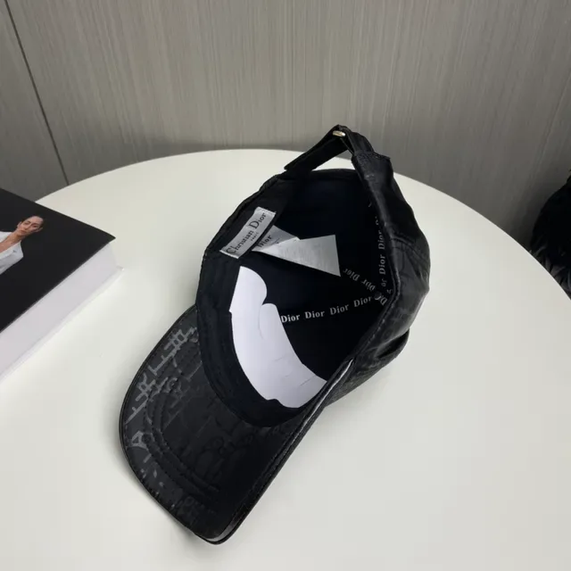 Dior Oblique Monogram Black Baseball Cap 5