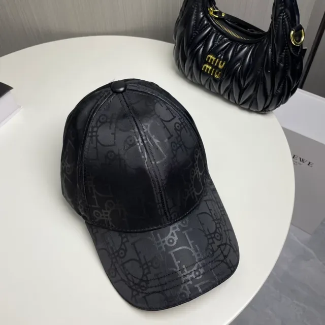 Dior Oblique Monogram Black Baseball Cap 6