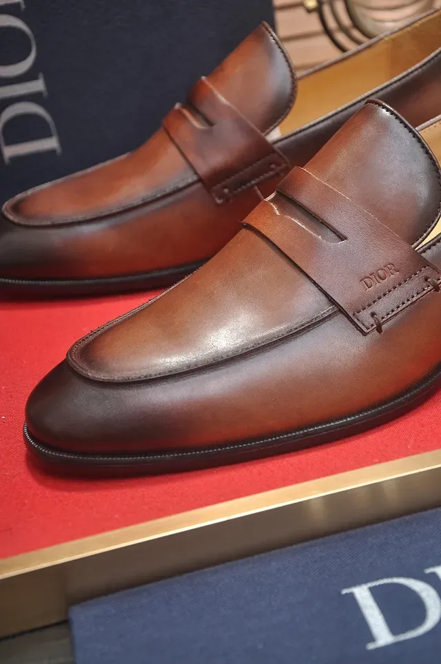 Dior Penny Loafer Brown Leather Men's Loafers 2