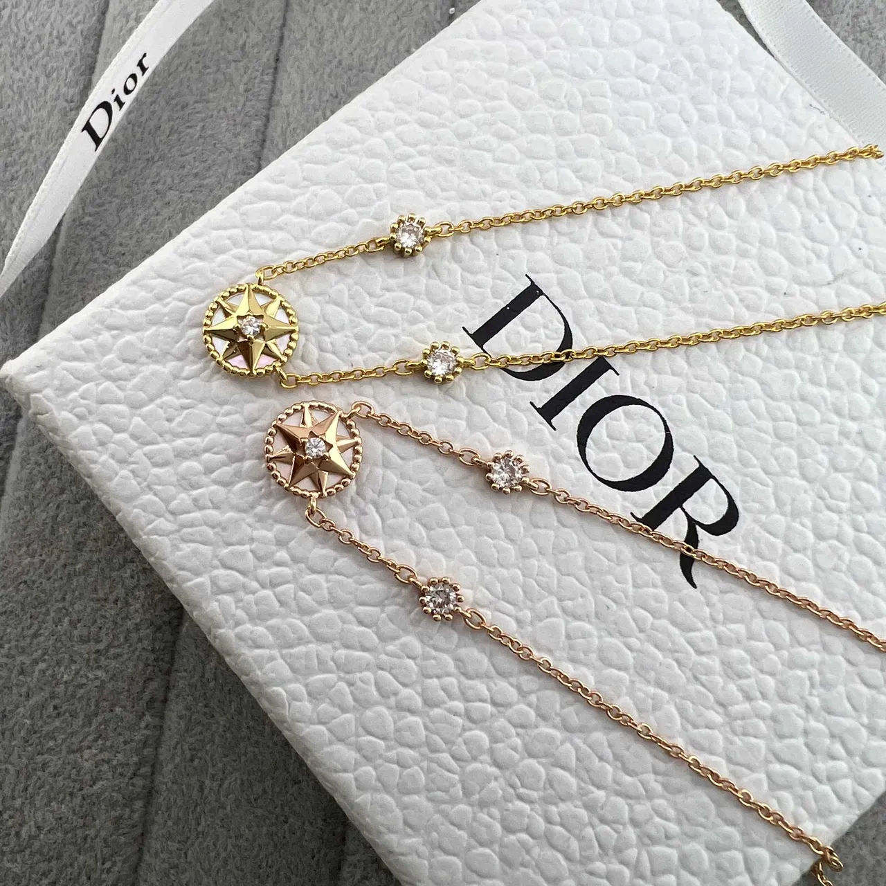 Dior Rose des Vents Compass Star Gold-Tone and Rose Gold Crystal Bracelets 5
