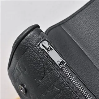 Dior Saddle Navy Beige Monogrammed Canvas Tan Leather Trim 马鞍包 22