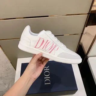 Dior White Pink Low-Top Court-Inspired Lifestyle Sneakers