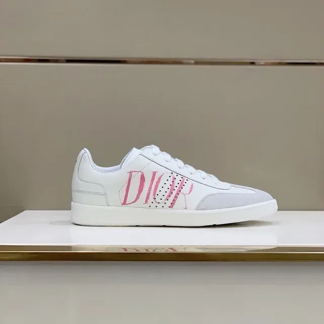 Dior White Pink Low-Top Court-Inspired Lifestyle Sneakers 3
