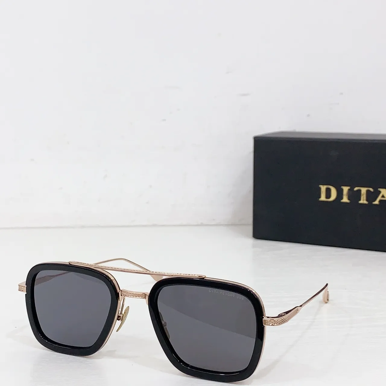DITA Black Gray Thick Rectangular Frame Double Bridge Optical Glasses 5
