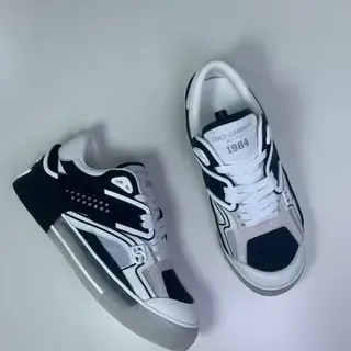 Dolce & Gabbana 1984 Black White Gray حذاء رياضي أسلوب حياة