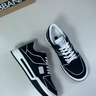 دولشي و غابانا حذاء رياضي أسود أبيض low-top منصة تلبيس مقارن sneakers lifestyle