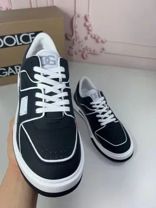 دولشي و غابانا حذاء رياضي أسود أبيض low-top منصة تلبيس مقارن sneakers lifestyle 5
