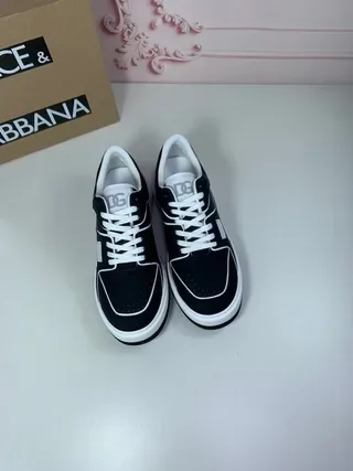 دولشي و غابانا حذاء رياضي أسود أبيض low-top منصة تلبيس مقارن sneakers lifestyle 8