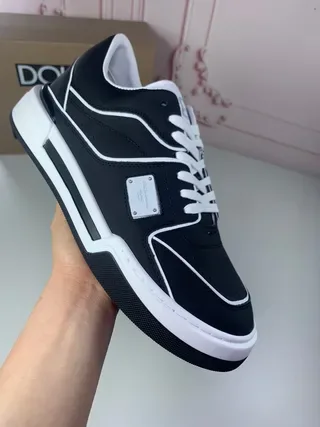 دولشي و غابانا حذاء رياضي أسود أبيض low-top منصة تلبيس مقارن sneakers lifestyle 9