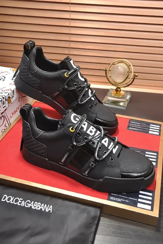 Dolce & Gabbana Defender Noir Blanc semelle plateforme épaisse cuir perforé embout doigt chaussures lifestyle 5
