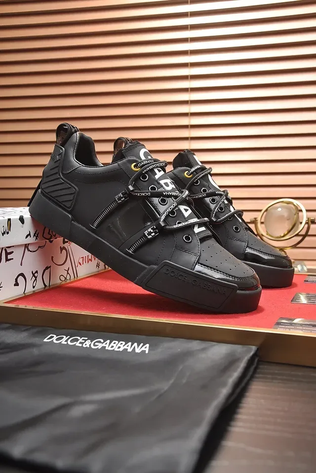 Dolce & Gabbana Defender Noir Blanc semelle plateforme épaisse cuir perforé embout doigt chaussures lifestyle 8
