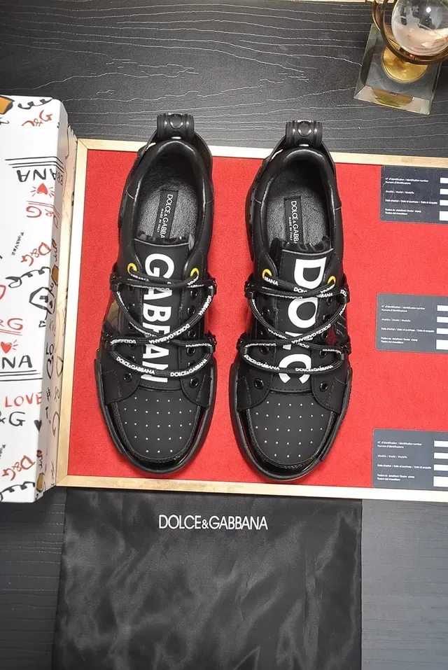 Dolce & Gabbana Defender Noir Blanc semelle plateforme épaisse cuir perforé embout doigt chaussures lifestyle 9
