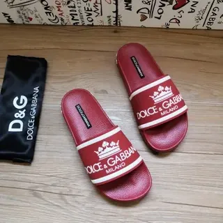 Dolce & Gabbana لوجو ستراب نعال أحمر