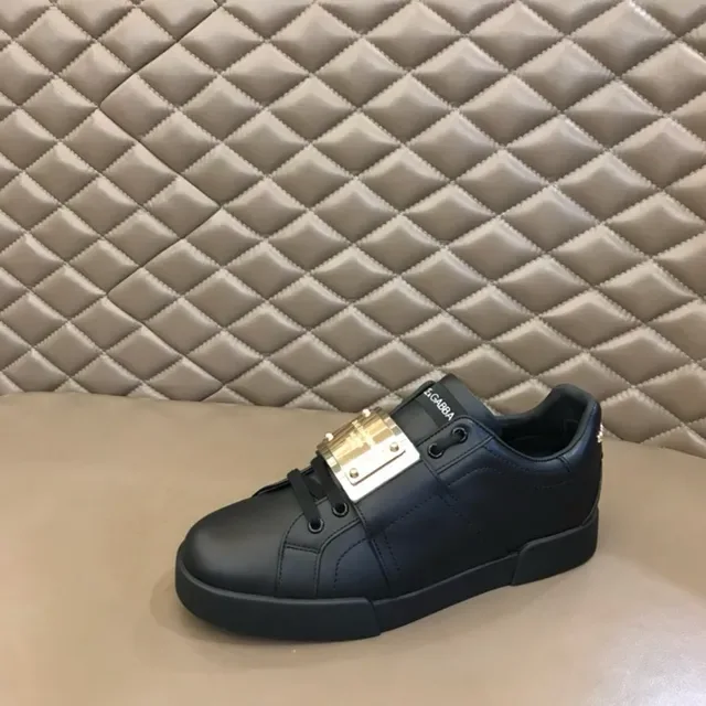 Dolce & Gabbana Portofino Chaussures lifestyle en cuir noir sans lacets 2
