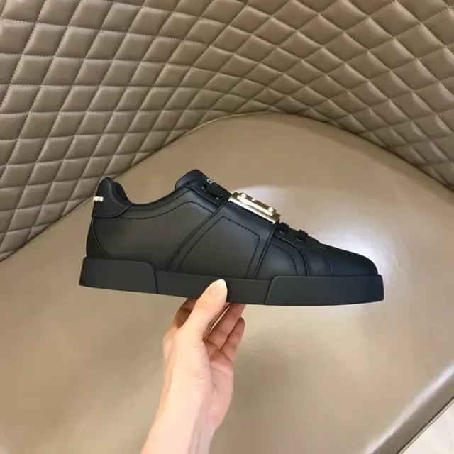 Dolce & Gabbana Portofino Chaussures lifestyle en cuir noir sans lacets 5