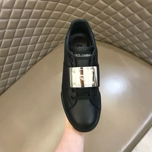 Dolce & Gabbana Portofino Chaussures lifestyle en cuir noir sans lacets 6