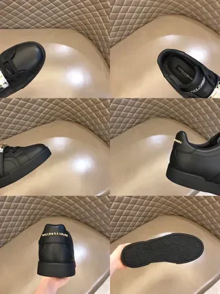 Dolce & Gabbana Portofino Chaussures lifestyle en cuir noir sans lacets 8
