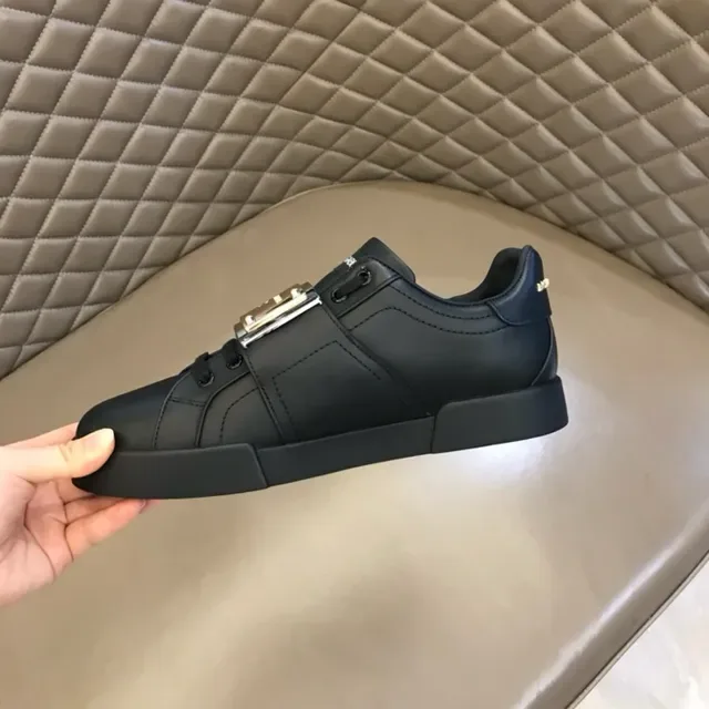 Dolce & Gabbana Portofino Chaussures lifestyle en cuir noir sans lacets 9