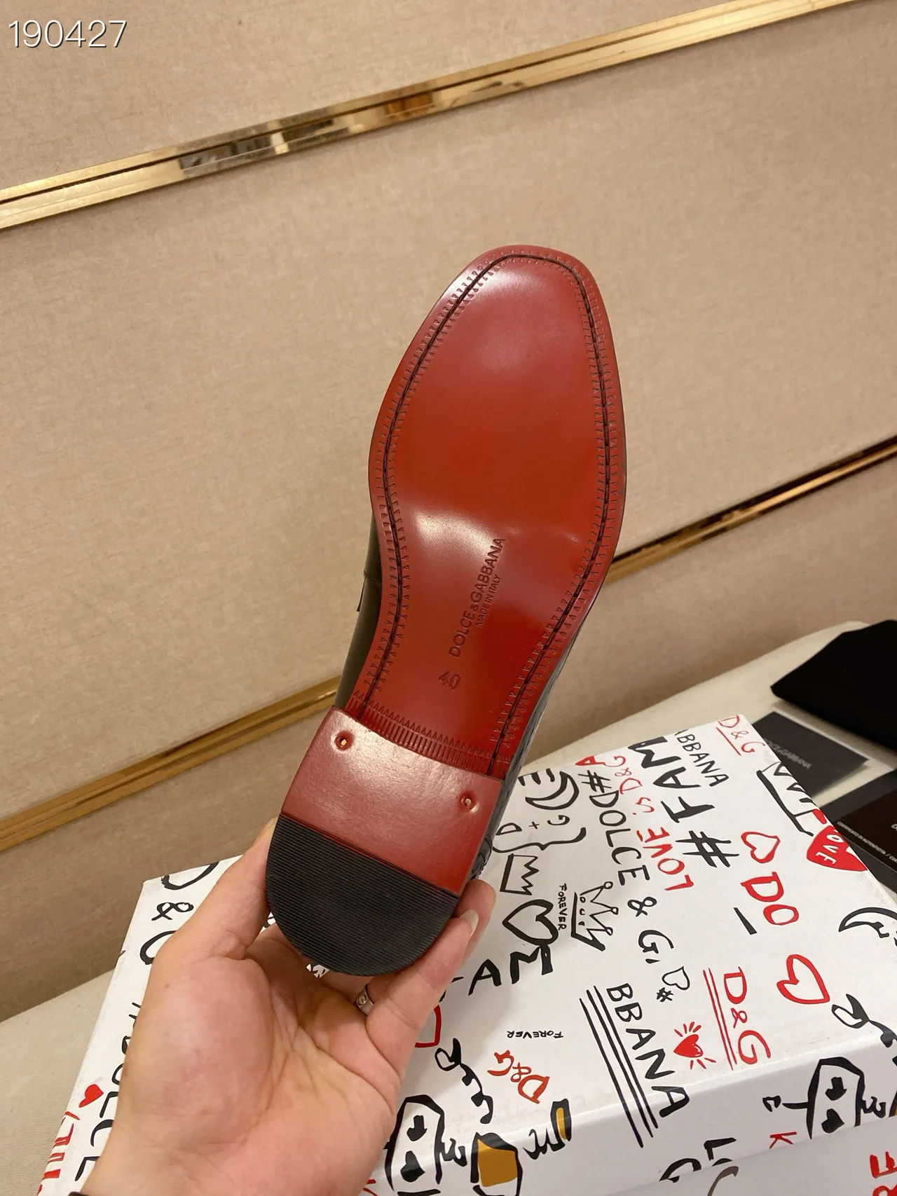 Dolce &amp; Gabbana Portofino marine cuir verni mocassins 4